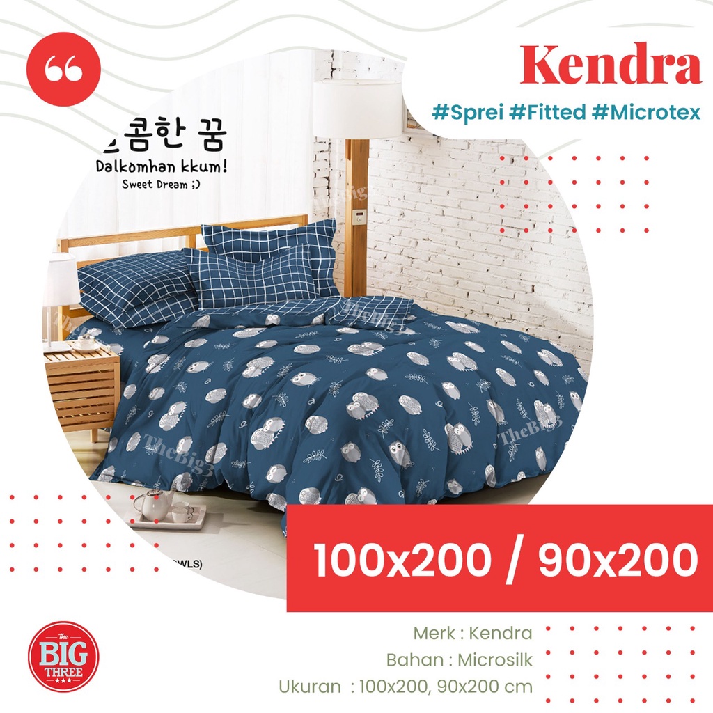 KENDRA Sprei 100x200 / 90x200 Arista Hedwig London Marvel Marigold Linares Love Letter Forestville Provence Ivy - Single 100 dan 90 SP Kendra