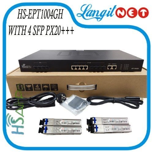 HSAIRPO EPT1004GH / HSGQ XE04 EPON OLT 4PON 10G 4SFP PX20xxx 7dB