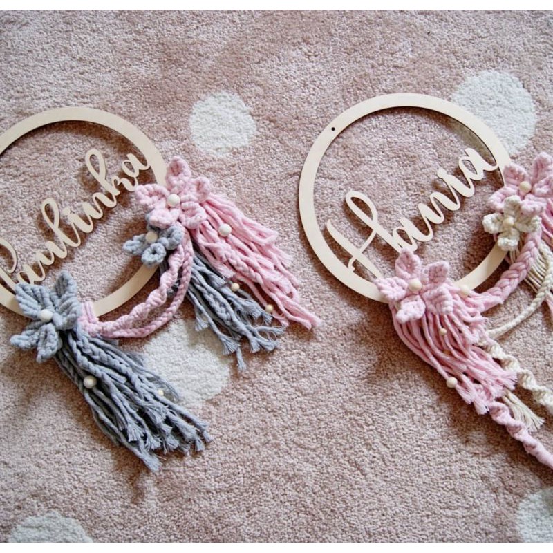 

macrame name flower (nama bisa request)