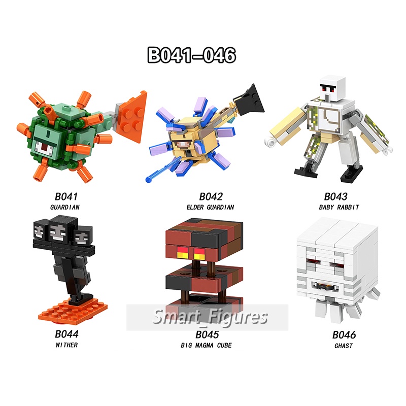 B001-b046 Mainan Action Figure Minifigures Seri Minecraft Steve Alex Villager Wolf Cows Cumi-Cumi Kelinci Kuda Untuk Hadiah