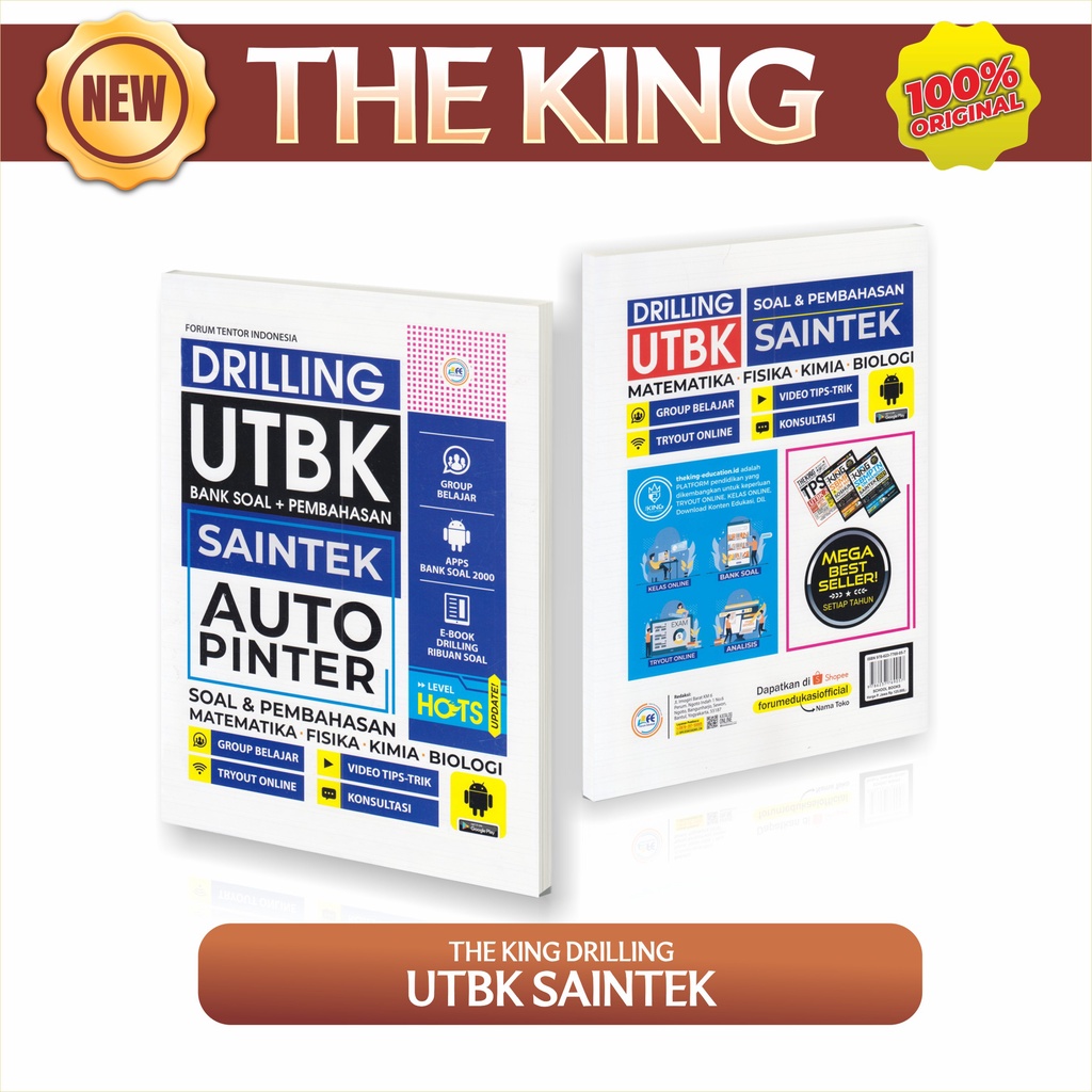 Jual Buku The King Drilling Utbk Saintek Soshum Paket Kompilasi Auto Pintar Original