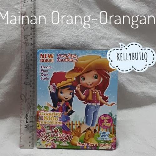 Mainan Jadul Anak Boneka Kertas Orang-Orangan Karakter Strawberry Cake