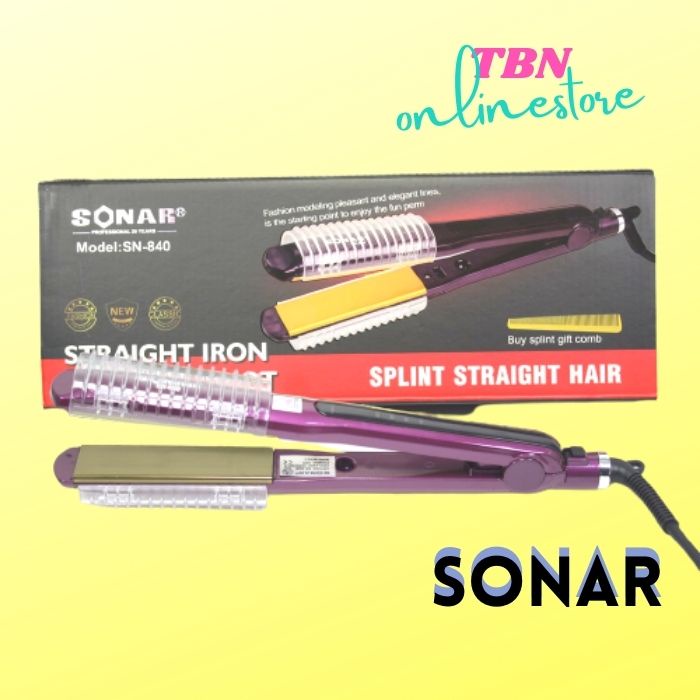 Alat Catokan Catok Rambut SONAR SN 840 Pelurus dan Blow Curly Rambut 2 in 1