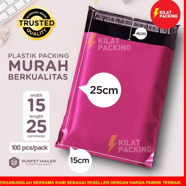 

❈ POLYMAILER EKONOMIS 15x25 - PLASTIK PACKING ONLINE MURAH ISI 100 PCS - Putih ♫
