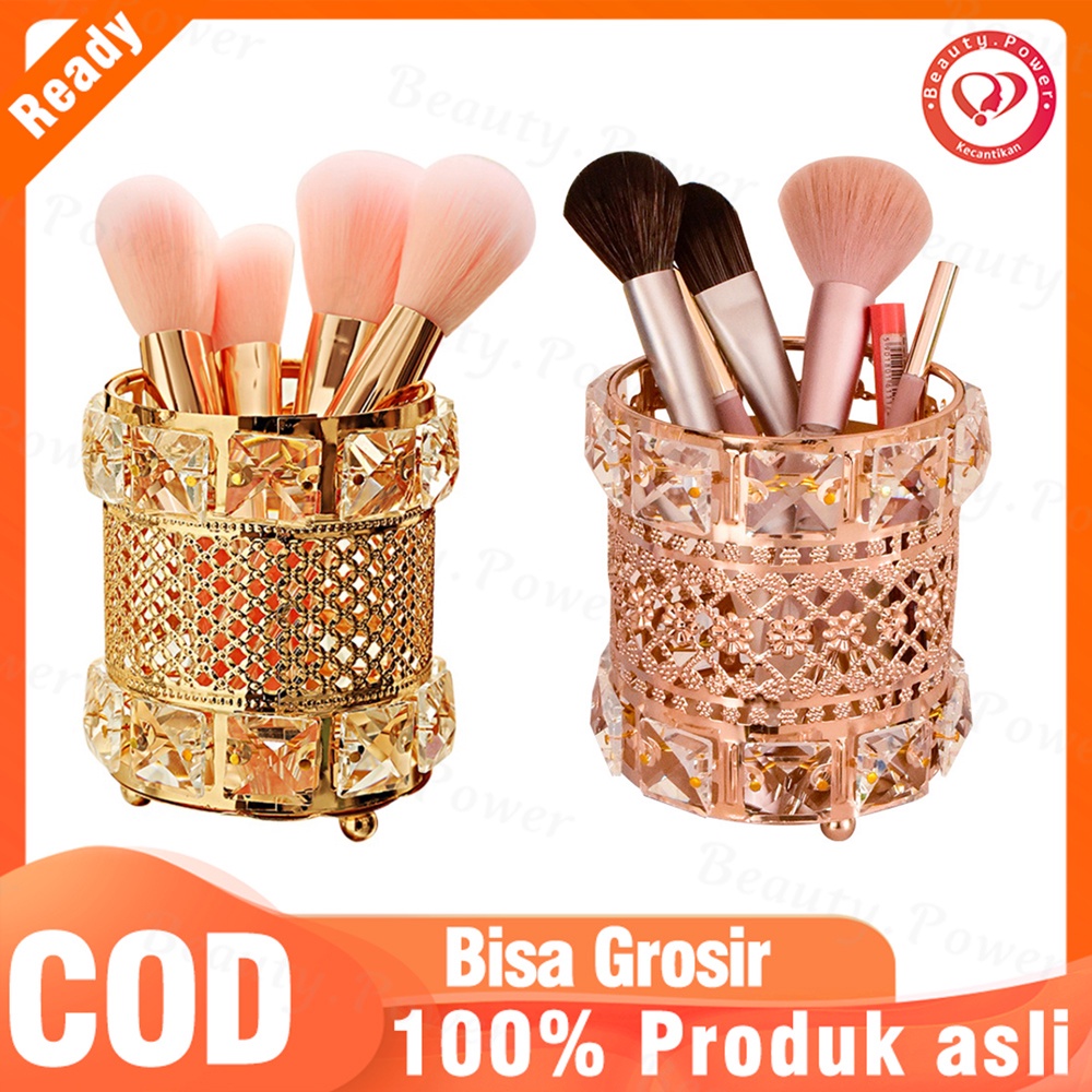 Brush Storage Tube Crystal Tempat Brush Makeup Tempat Kuas Brush Organizer Brush Holder