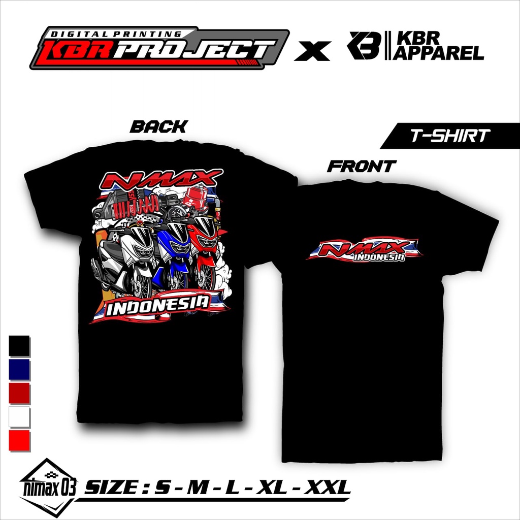 [COD] KAOS DTF  X NMAX INDONESIA KAOS YAMAHA NMAX KAOS BAJU DISTRO NMAX 03