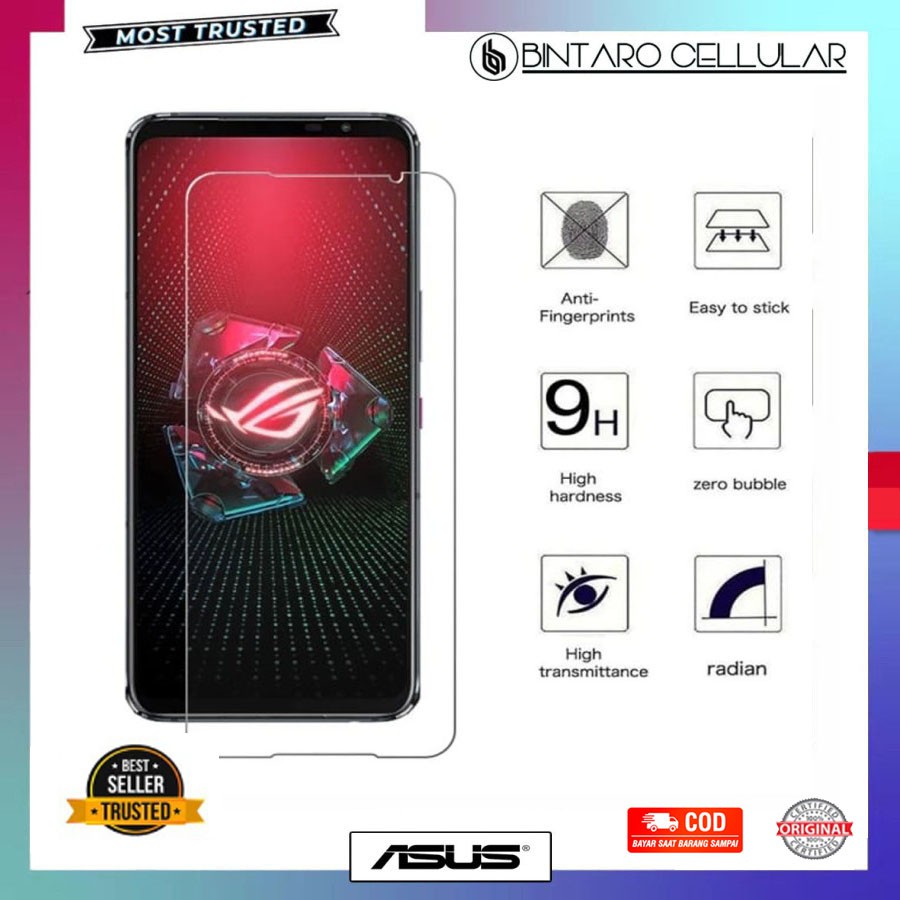 TEMPERED GLASS ROG PHONE 5 FULL COVER SCREEN ANTI GORES KACA