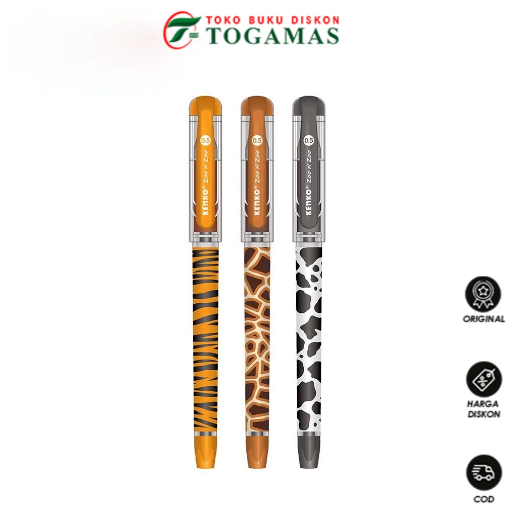 

TERLARIS !! BALLPEN GEL KE-20 0.5 HITAM ZOO KENKO