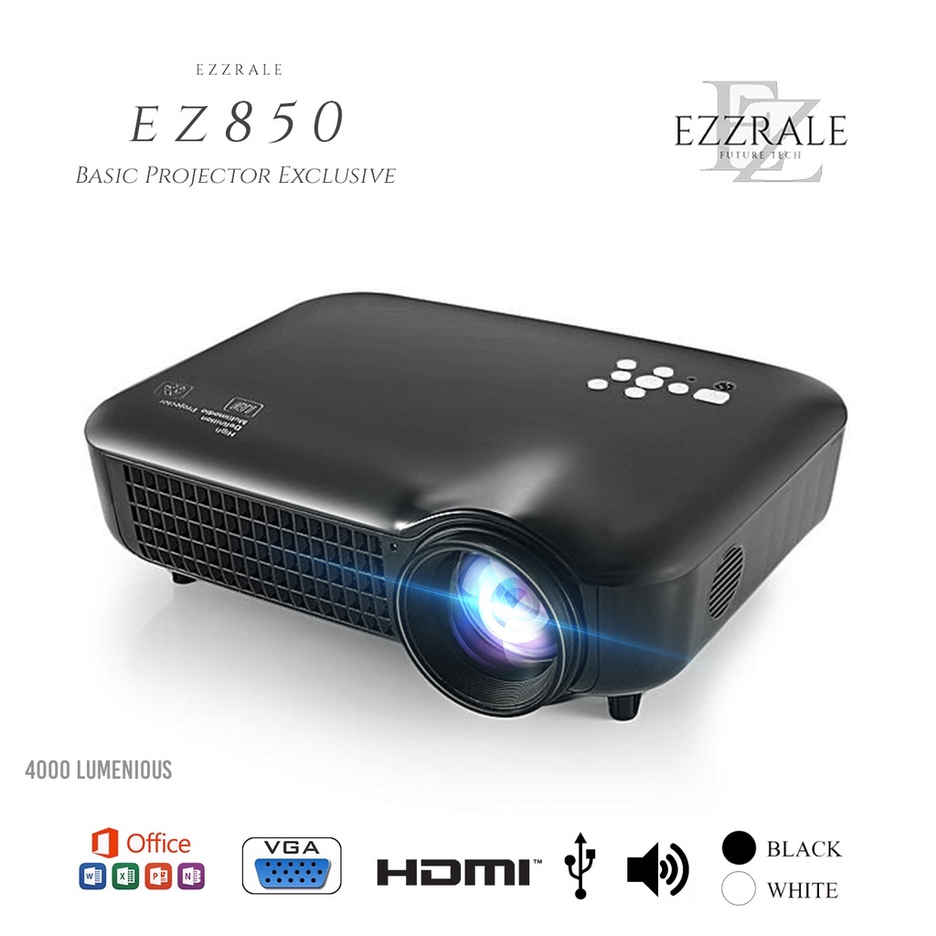 Ezzrale  EZ850  HD Proyektor Projector 4000 Lumens