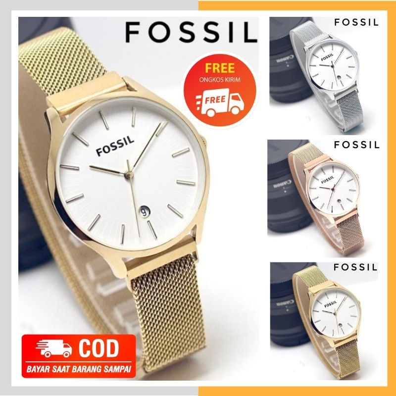 JAM TANGAN WANITA FSL RANTAI DATE MAGNET CEWEK ANALOG TERBARU ADA 3 WARNA GRATIS ONGKIR