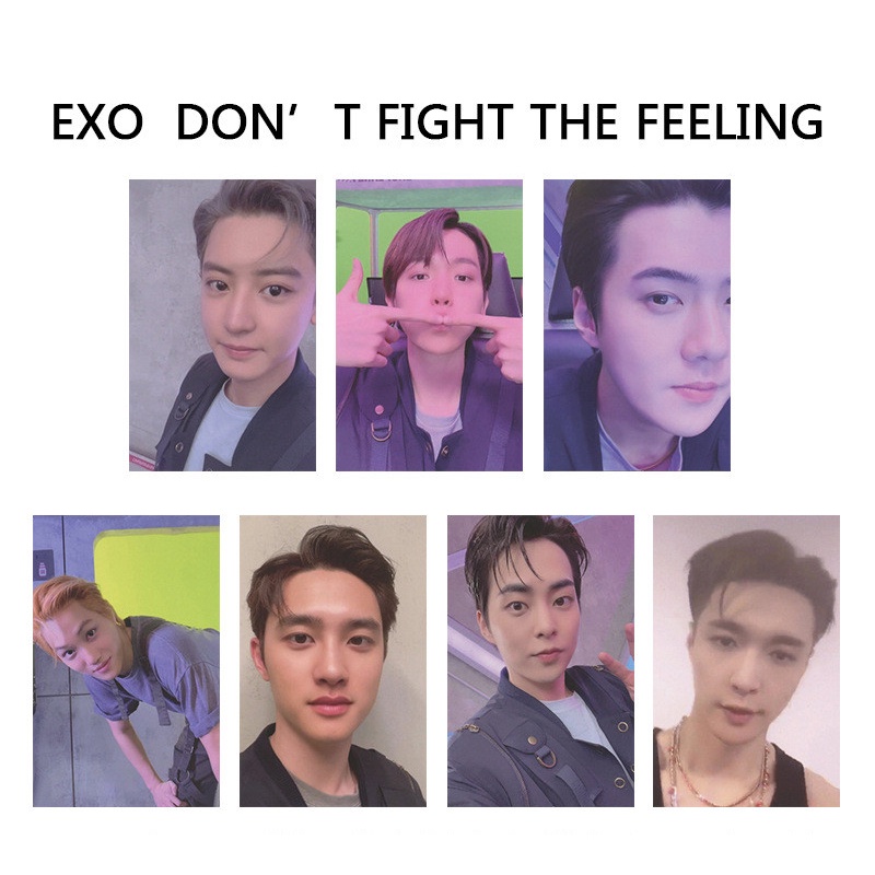 6 / 7Pcs Kartu Pos LOMO Kpop EXO Album Don 't FIGHT THE FEELING