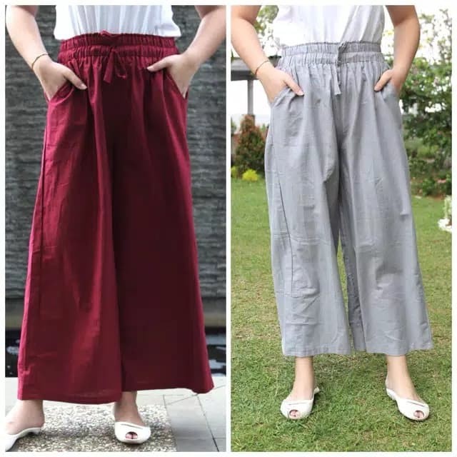 ZGK0 KULOT KATUN RAMI POLOS SUPER JUMBO / KULOT LINEN SUPER JUMBO XXXXL JUL2