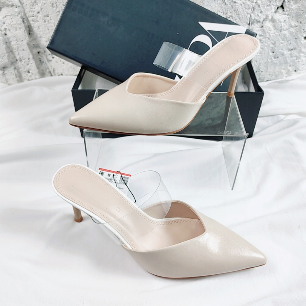 ZR Vinyl Strap Heels Mule 670