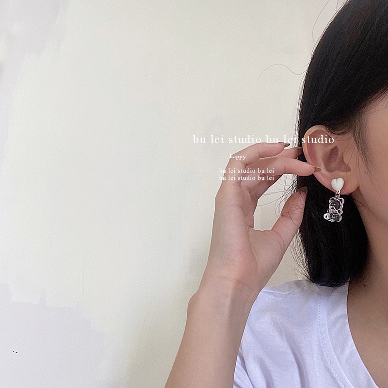 Es musim panas pedal bear anting-anting baru fashion liar lucu anting-anting wanita sederhana in akr