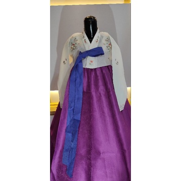 hanbok modern cantik ungu