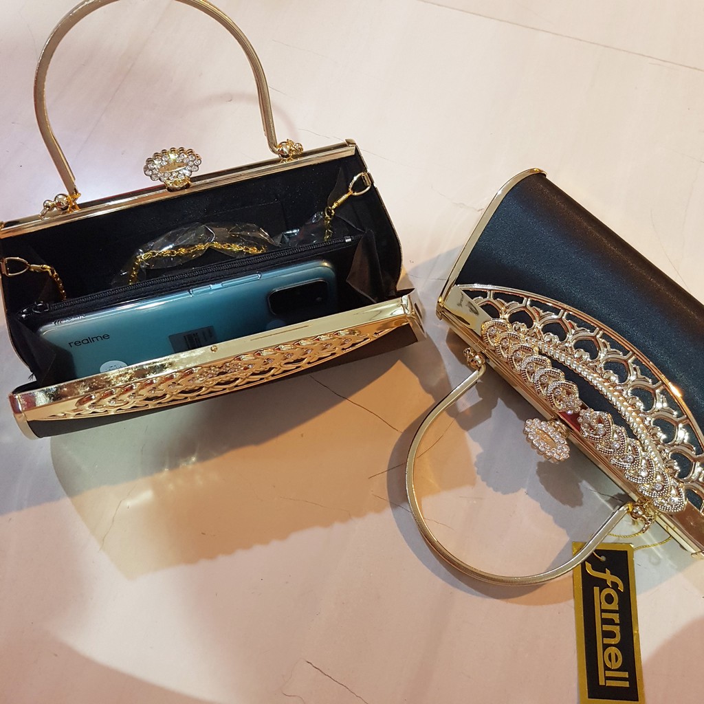 Clutch Pesta Farnell Jinjing Selempang Tas Kondangan Wanita Import 2792/2783