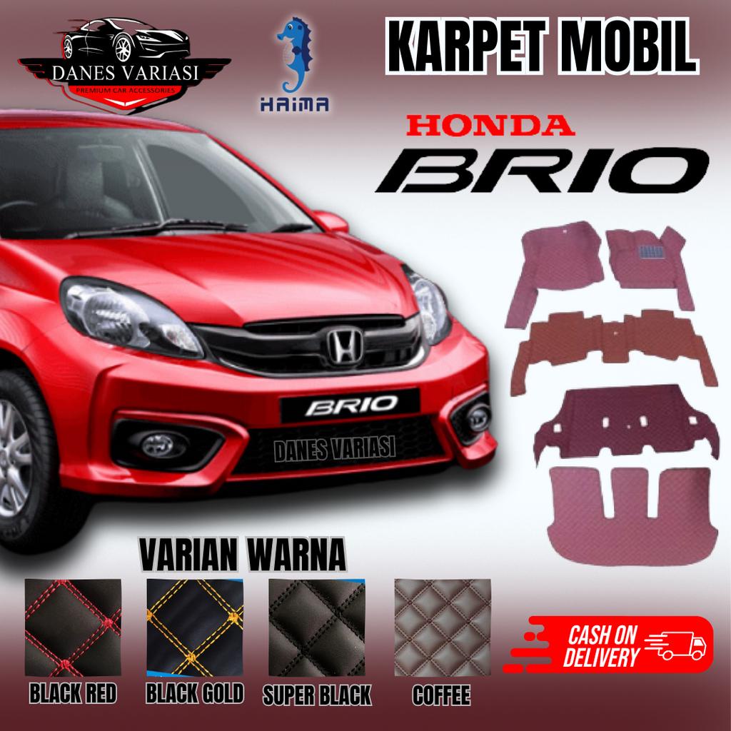 Karpet Mobil Custom Fit tipe  Mobil Honda Brio 2011-2023 Full bagasi  Karpet Mobil Merk Haima  Fulls