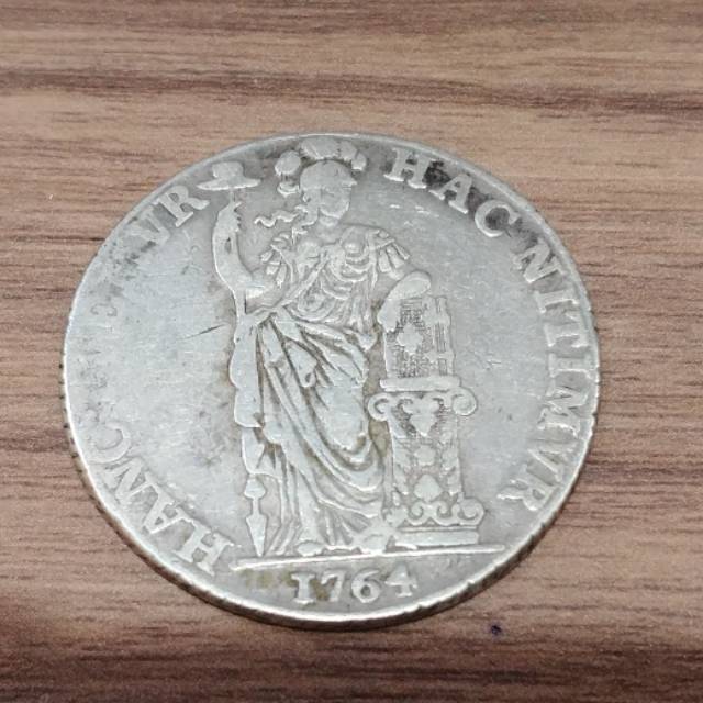 Koin Perak Kuno Dewi Pallas 1 G Tahun 1764