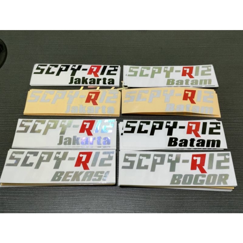 Sticker SCPY R12 STIKER CUTTING BISA COSTUM