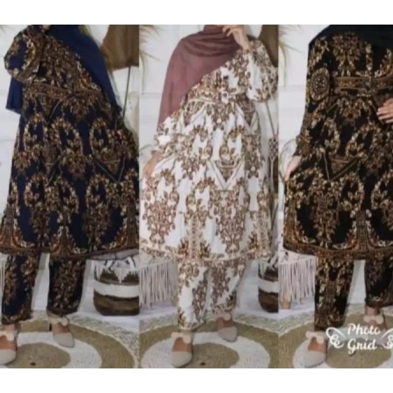 setelan celana motif sultan/cod/bayar ditempat
