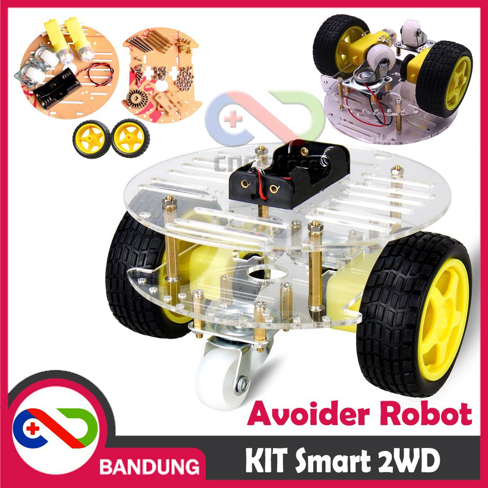 [KIT-0007] KIT SMART CAR CHASSIS CHASIS 2WD ROBOT TRACING OBSTACLE AVOIDANCE AVOIDER