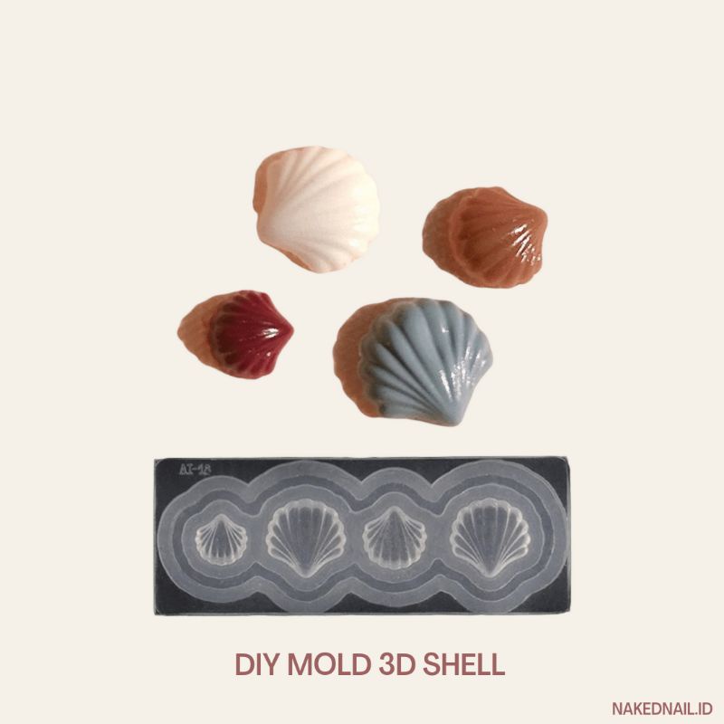 DIY MOLD 3D shell cetakan kerang nail art