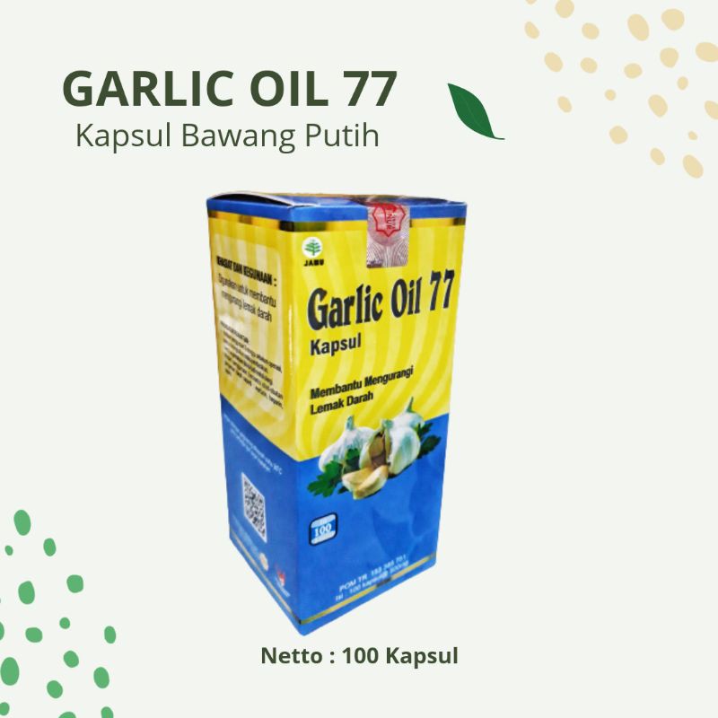 

Garlic Oil 77 Bawang Putih kemasan 60kapsul dan 100kapsul