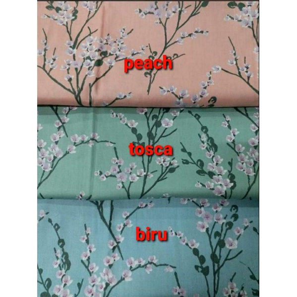 kain katun jepang design by tokai senko kk/bahan japan design motif bunga sakura