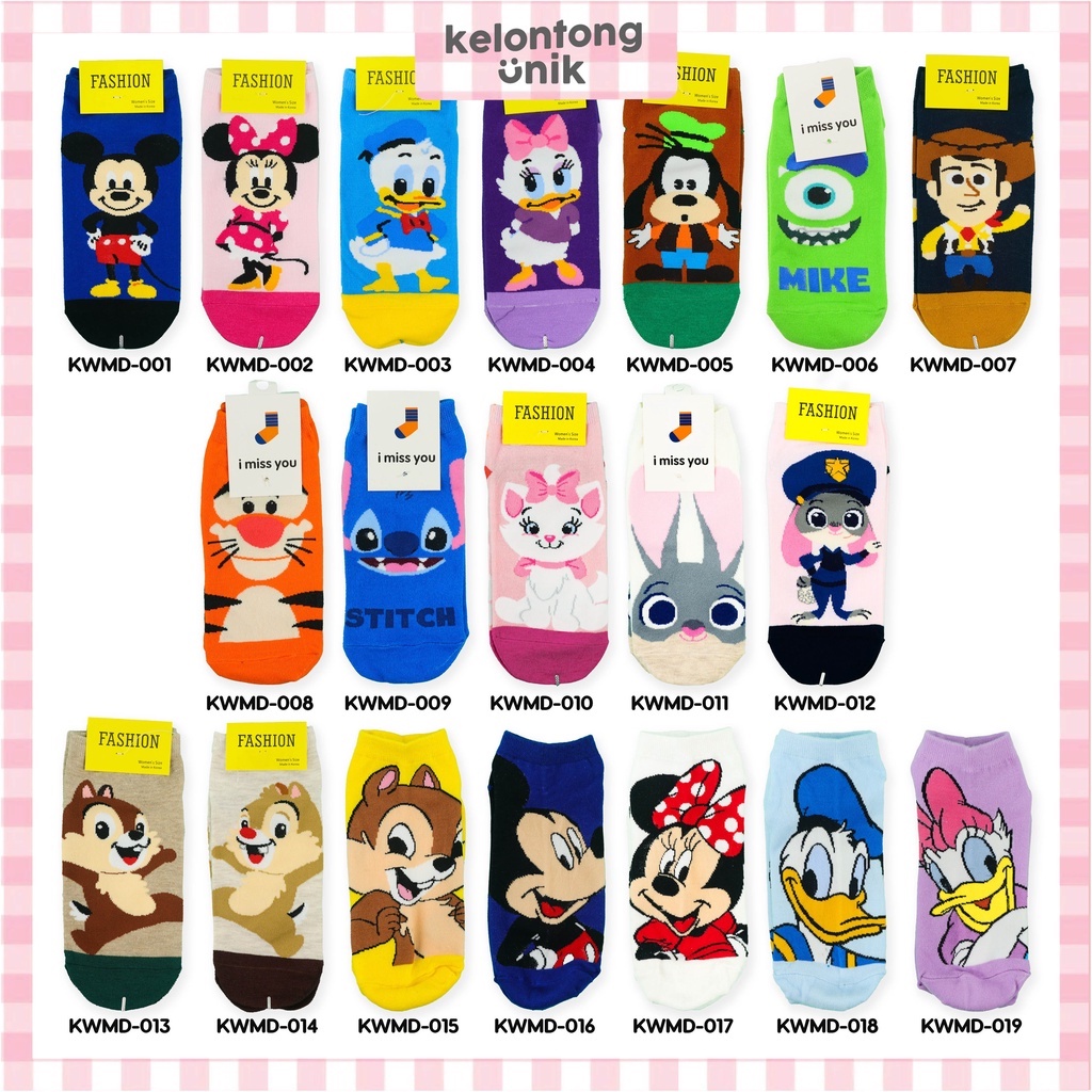 DISNEY STANDARD - Kaos Kaki Pendek Semata Kaki/ Kaos Kaki Ankle Dewasa Wanita