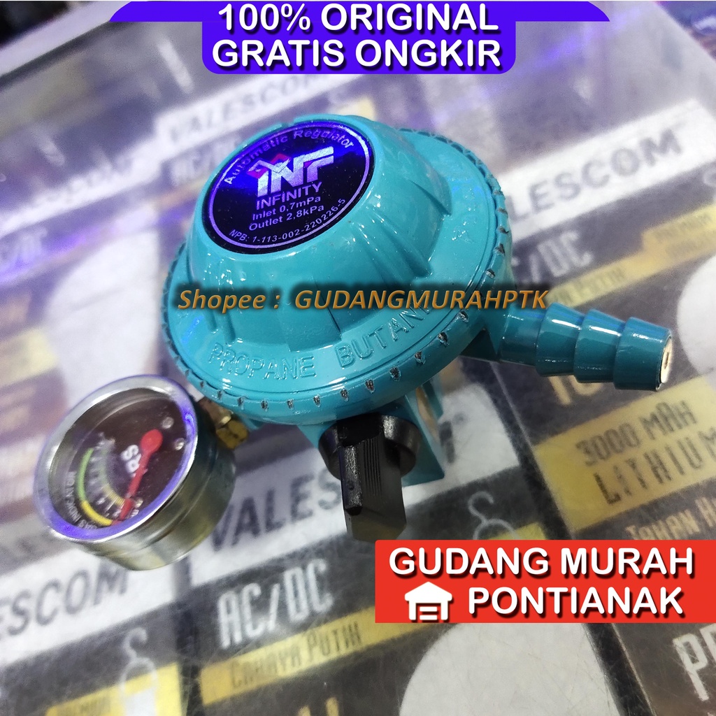 Regulator Infinity METERAN kepala kompor gas aman dan anti bocor