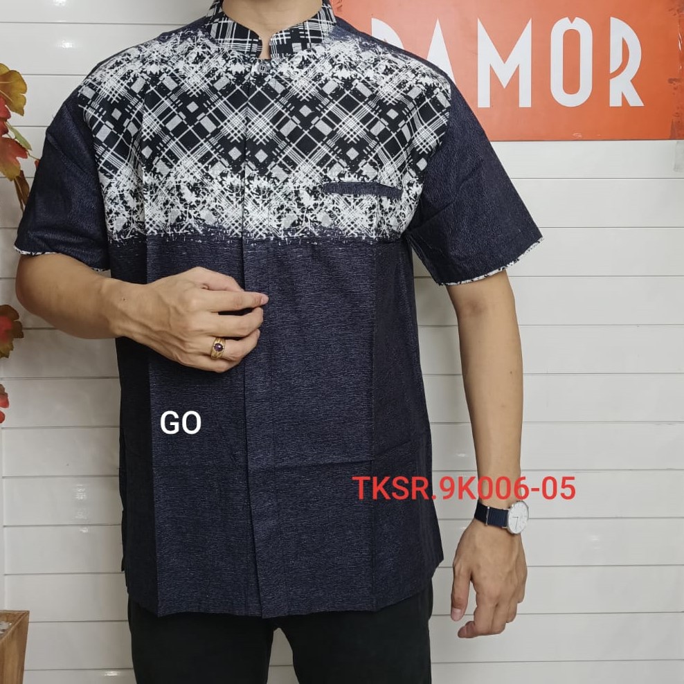 gof DAMOR By (CRESSIDA) KOKO REGULER Baju Muslim Koko Cowok Pakaian Pria Muslim Lengan Pendek