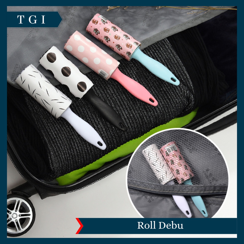 TGI - PENGANGKAT DEBU KOTORAN DARI BAJU SOFA KAIN GORDEN | PENGANGKAT BULU ATAU RAMBUT YANG MENEMPEL | MINI ROLL PEMBERSIH DEBU DAN BULU KUCING BAJU SOFA | STICKY ROLLER