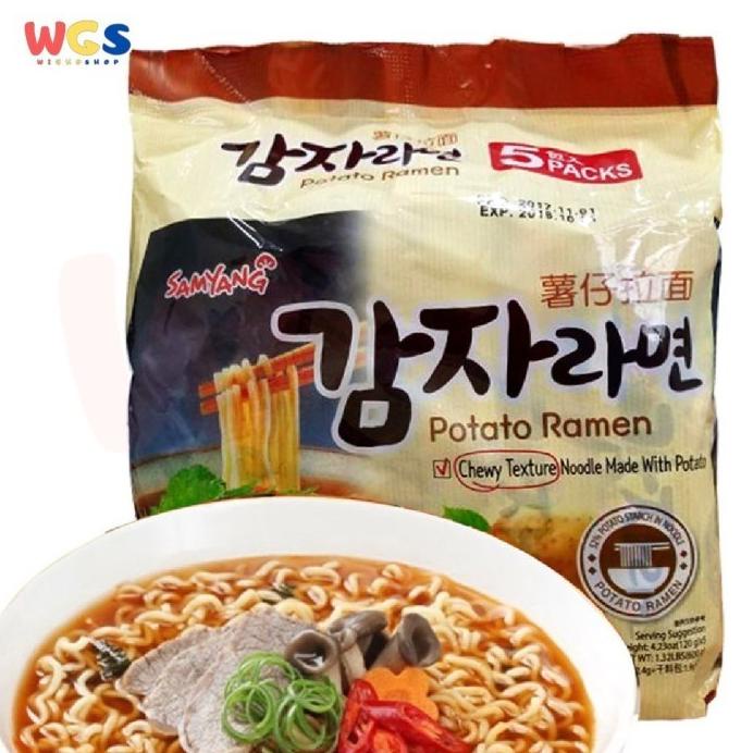 

SAMYANG RAMEN BEST KOREAN CHEWY NOODLES POTATO RAMEN 5 PACK X 120 GR