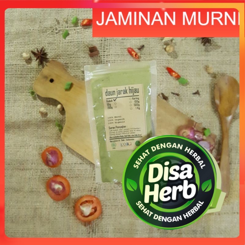 

DAUN JARAK HIJAU BUBUK 100 GRAM - Ricinus Communis - MURNI - JSR - REMPAH - PREMIUM QUALITY