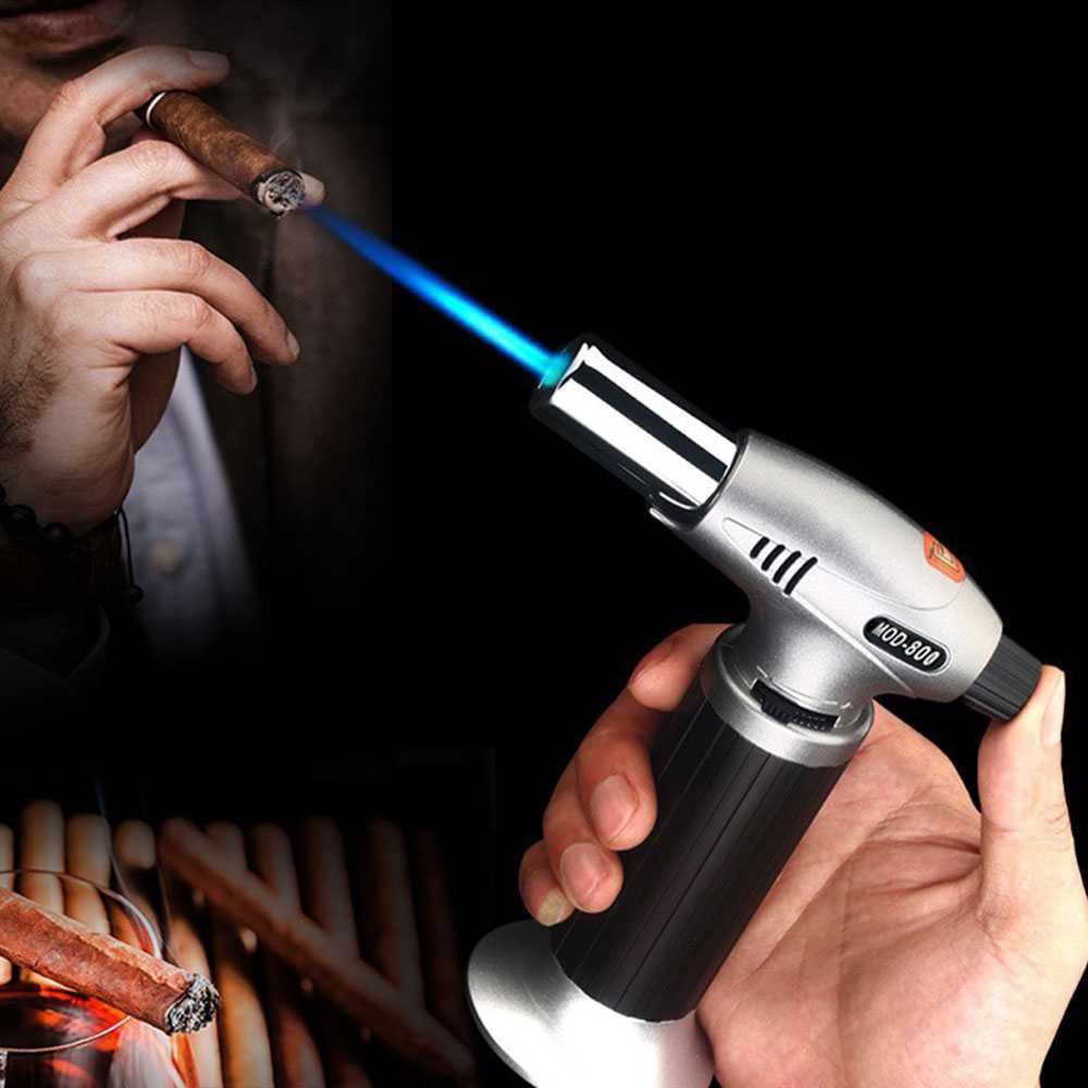 Portable Gas Blow Torch Butane Flame Gun / Portable Gas Torch Stove Bbq / Korek Api Jet Gas Torch Bara Unik Flame Butane Jumbo / Alat Gas Pemanggang Panggang Pembakar Bakar Sosis Daging Ikan Las Besi Alumunium  / Mancis Api Jet Pistol / Gas Las Mini Ori