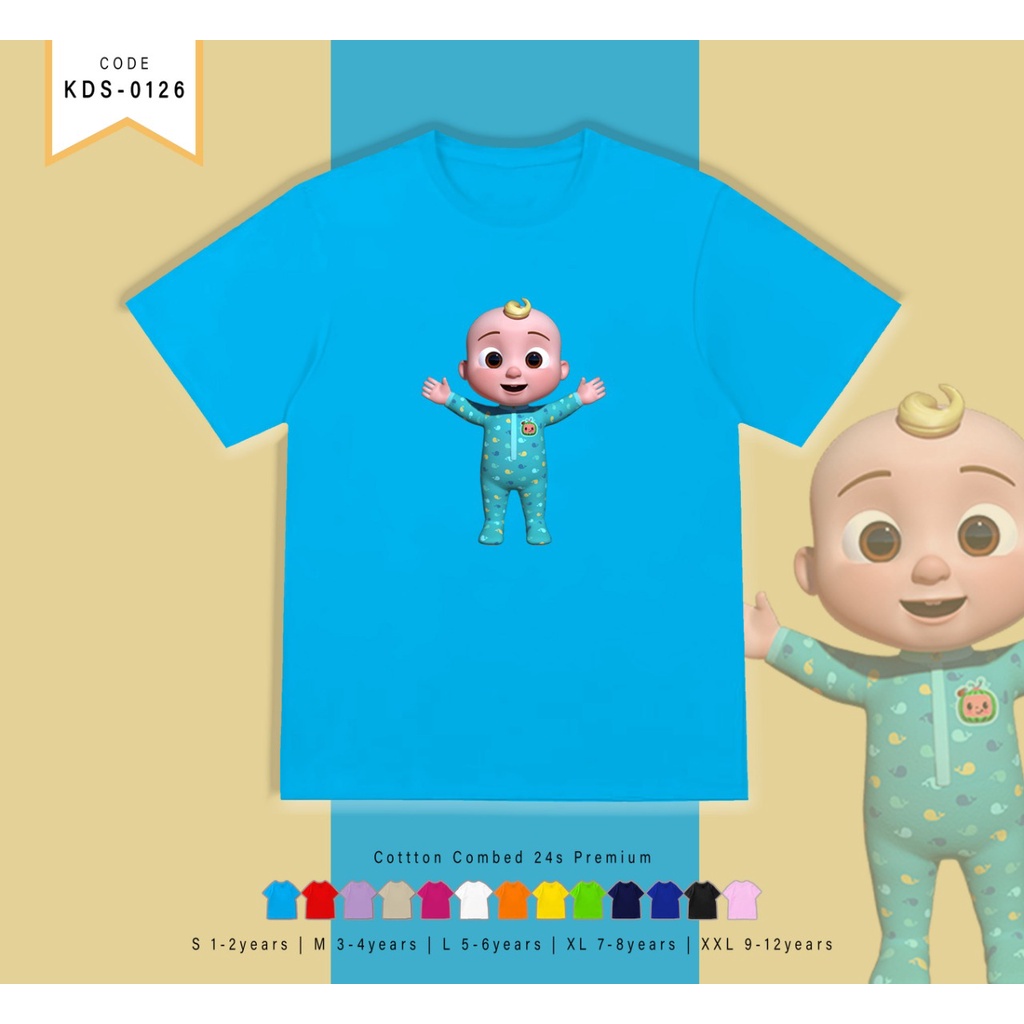 T-SHIRT KIDS / KAOS ANAK-ANAK BERGAMBAR COCO MELON / CUSTOM BIRTHDAY / MURAH