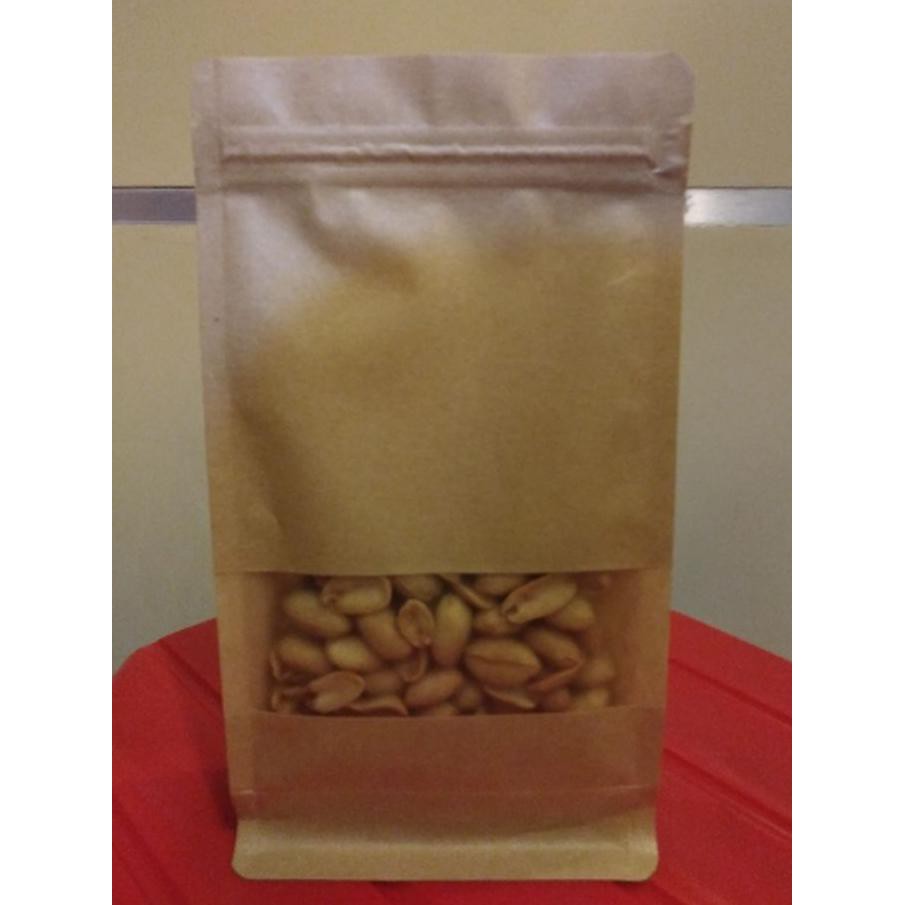 

KRAFT PAPER BAG/ STANDING POUCH/ ZIPPER/ 12 X 22 CM