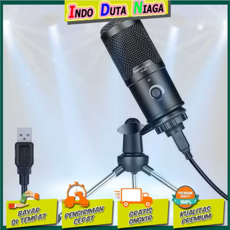 IDN TECH - TaffSTUDIO Microphone Condenser USB Mikrofon with Stand - UD-800