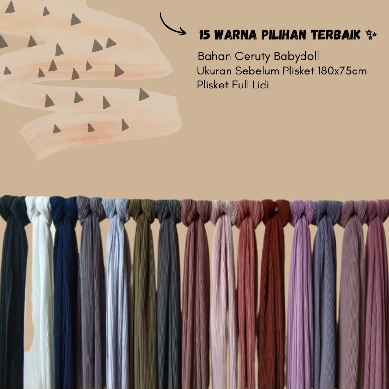 PASMINA PLISKET CERUTY BABYDOLL FULL LIDI 180 x 75cm