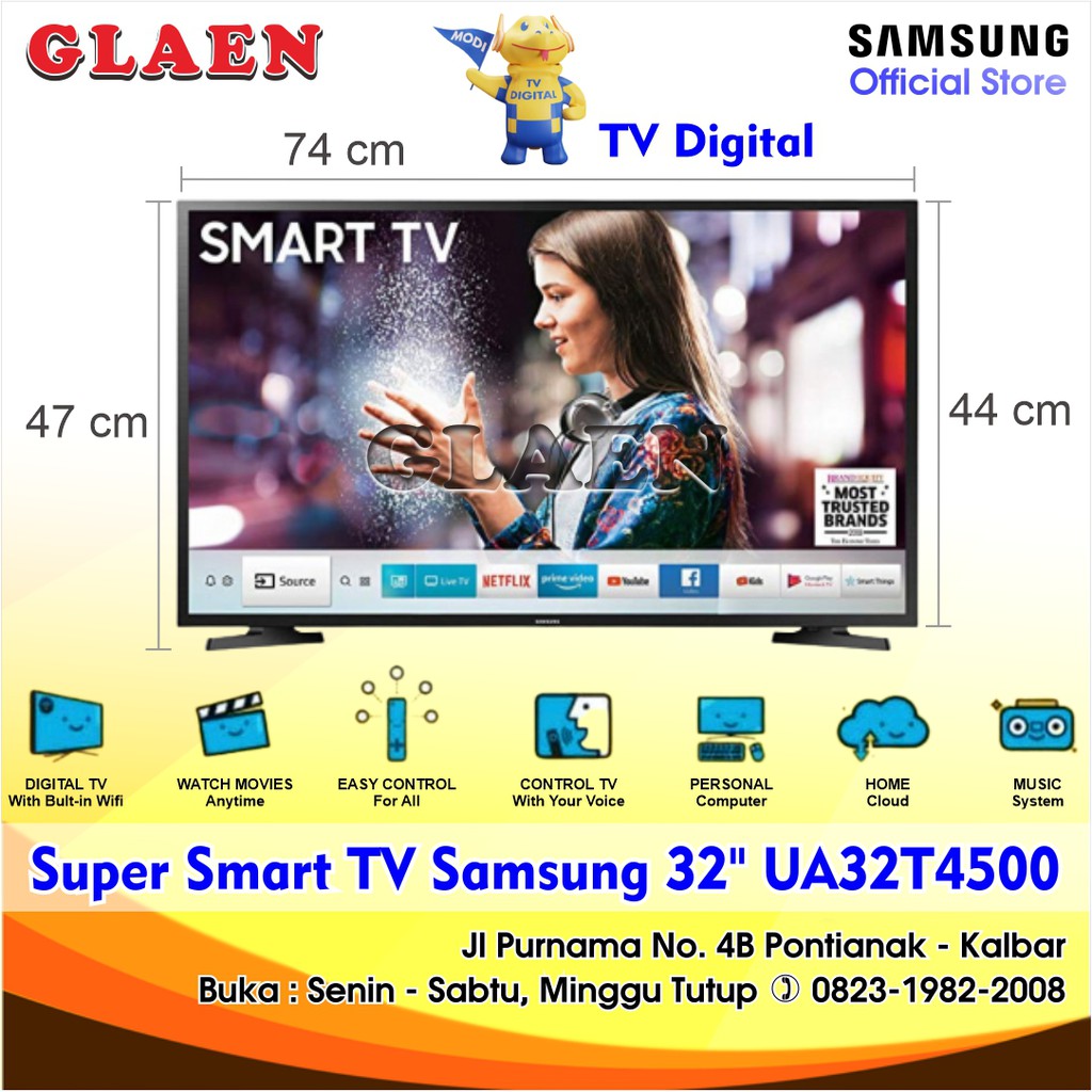 Led Smart TV Samsung 32 Inch | Samsung Smart TV UA32T4500 Bixby | Super Smart TV Terbaru-1