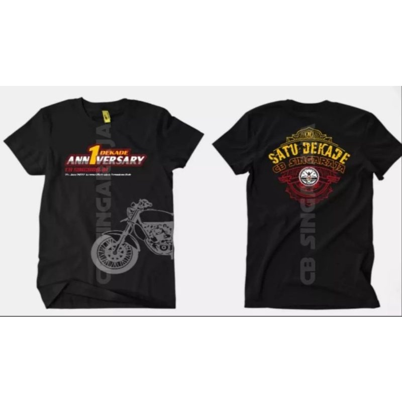 Kaos 1 Dekade CB Singaraja Original Free 5 Stiker, Kaos CB, Kaos Honda, Kaos Herex