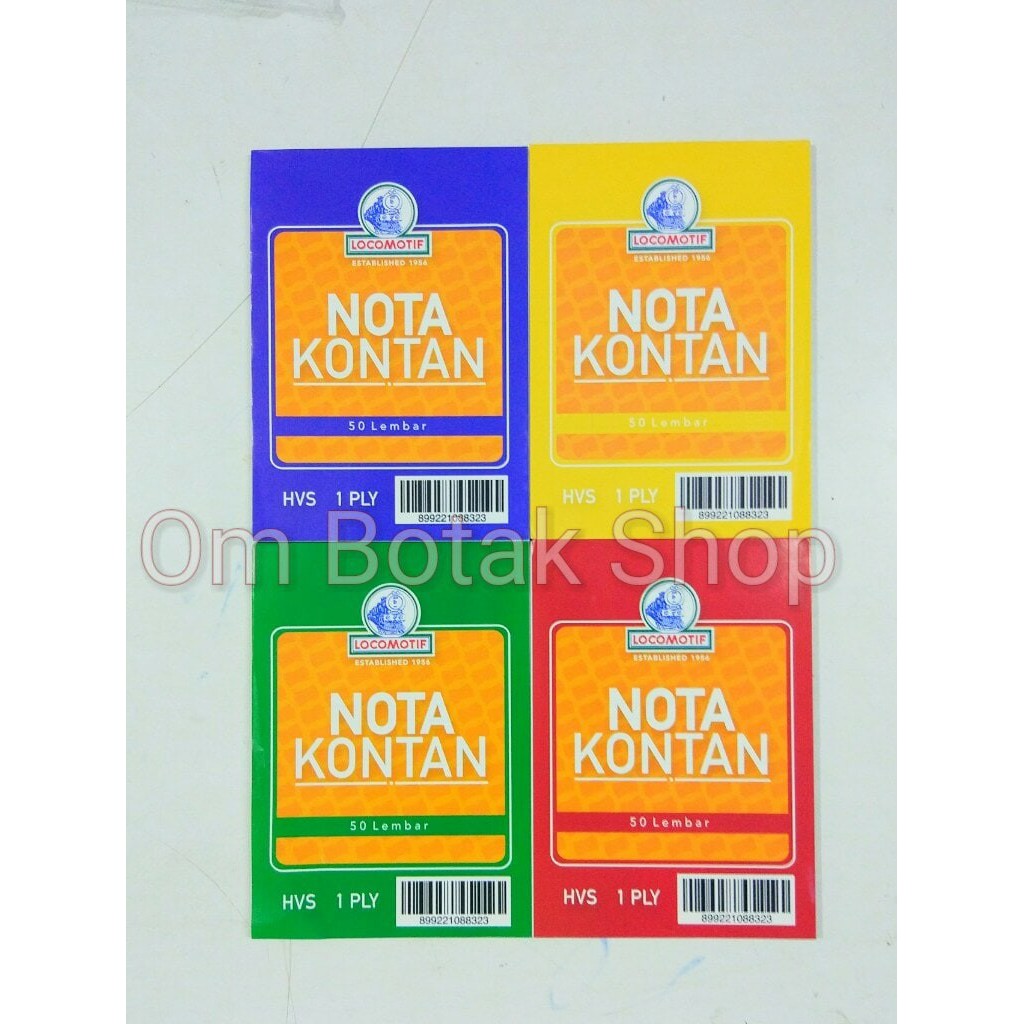 

Nota Kontan HVS 1 Ply 50 lembar Locomotif Buku Bon