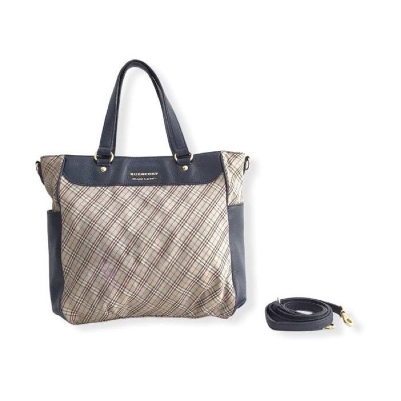Burberry blue label authentic tote two ways bag preloved bagus