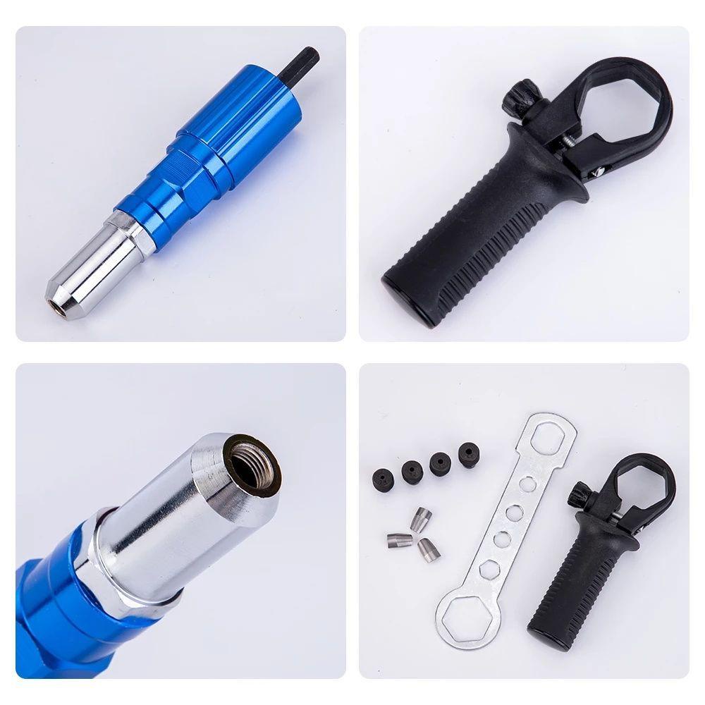 Solighter Rivet Gun Adapter Spare Paw With Wrench Handle Power Drills Aksesoris Untuk Menarik Alat Rivet