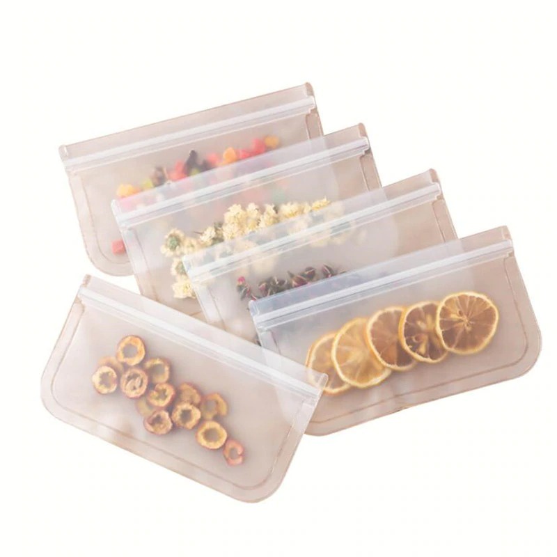 Kantong Plastik Organizer Makanan Silicone Food Bag Ziplock Size L