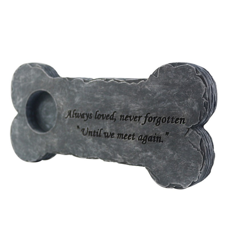 Glitter Memorial Pet Tombstone Mold Dog Bone Paw Shape Epoxy Resin Casting Silicone Mold