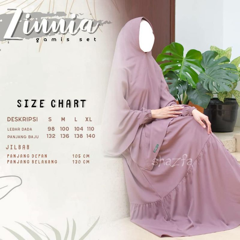 ZINNIA Set/Zinnia Gamis Free Cadar
