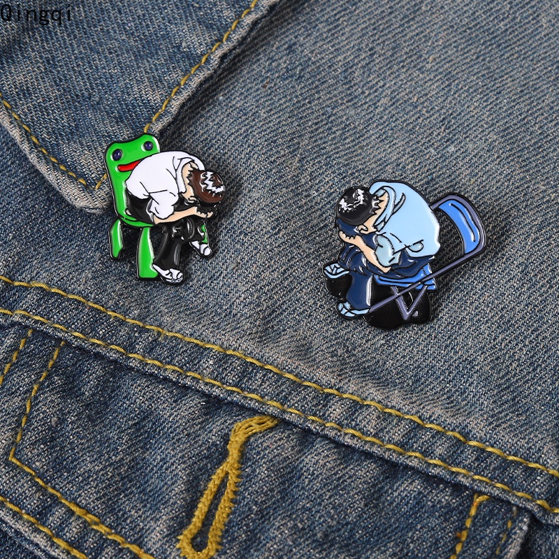 Bros Pin Enamel Desain Neon Gene Sedih Untuk Hadiah