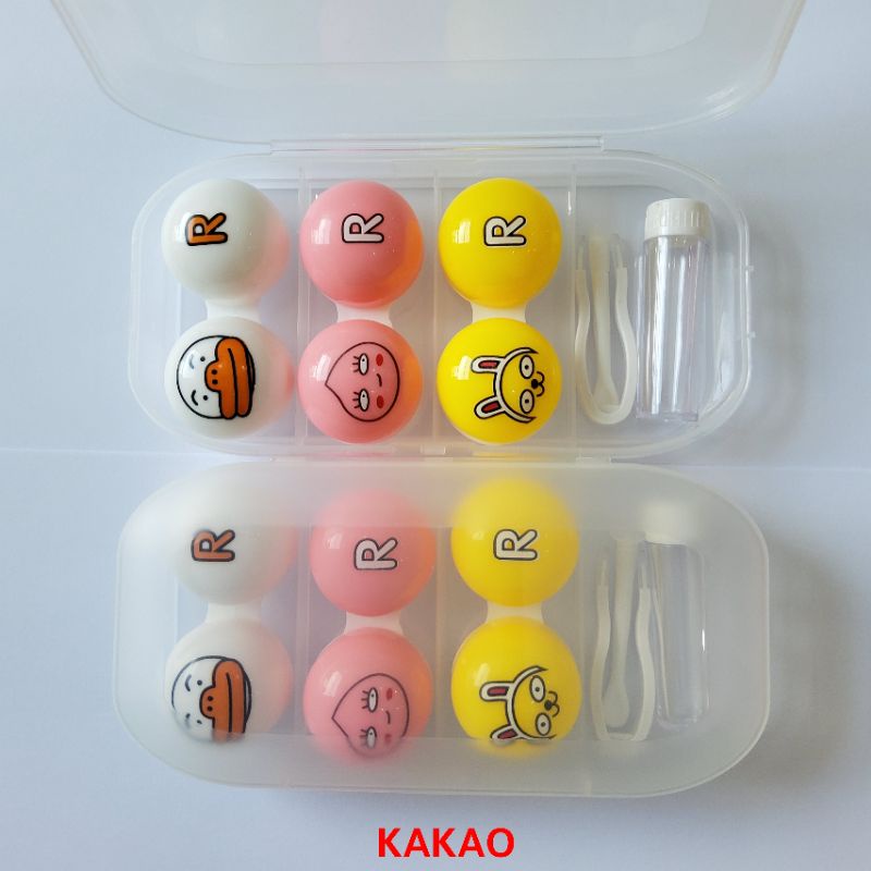 Kotak Softlens Isi 3 in 1 Karakter / Case Softlens Soflen / Travel Kit Softlens / Tempat Softlens