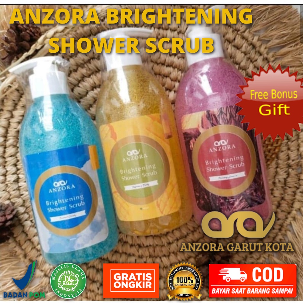 ANZORA SHOWER SCRUB ANZORA SKINCARE SHOWER SCRUB ANZORA SABUN MANDI ANZORA SABUN PEMUTIH BADAN ANZOR